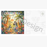 Tier-Cartoon-Postkarte Sofort-Download